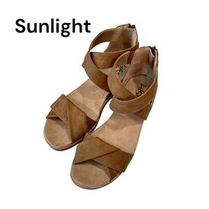 LIFE STRIDE ZOOM Women SZ 9M Blush Suede Criscross Sport Ankle Strap Sandals